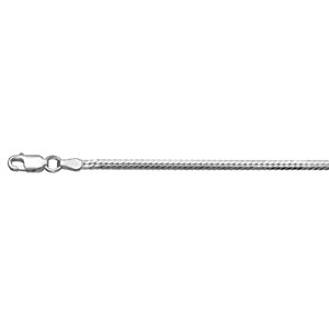 Bracelet argent fine maille serpent plate