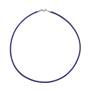 Cordon soie 2mm bleu argent
