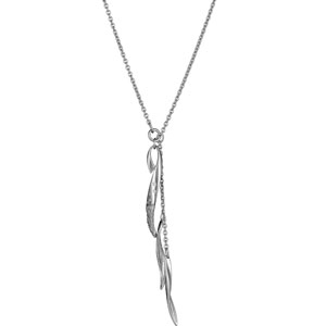 Collier argent rhodi� r�glable pendentif 3 �l�ments pierres blan