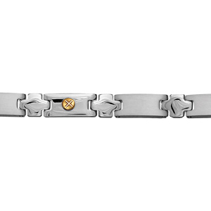 Bracelet Enfant acier et vis or - 16cm