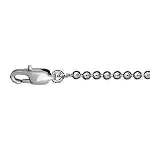 Bracelet acier boule 2mm 18cm