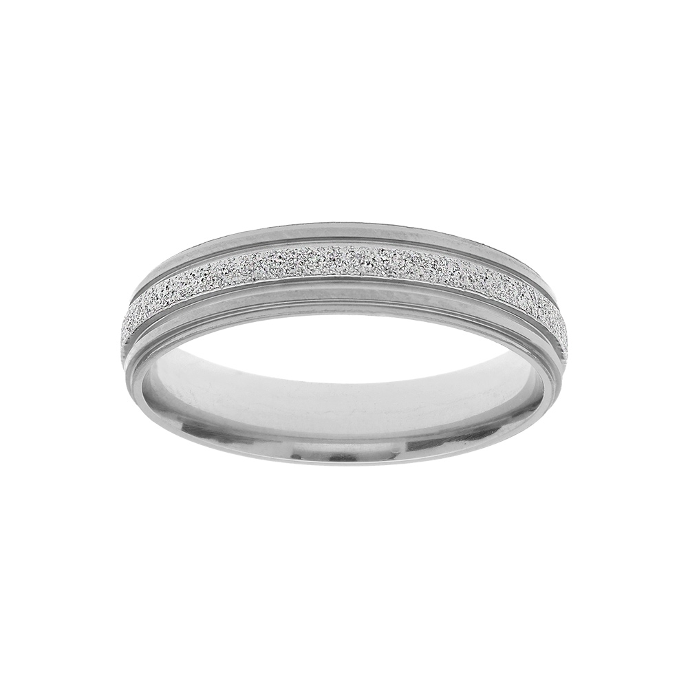 Alliance en acier effet granit� au centre largeur 5mm - Vue 1