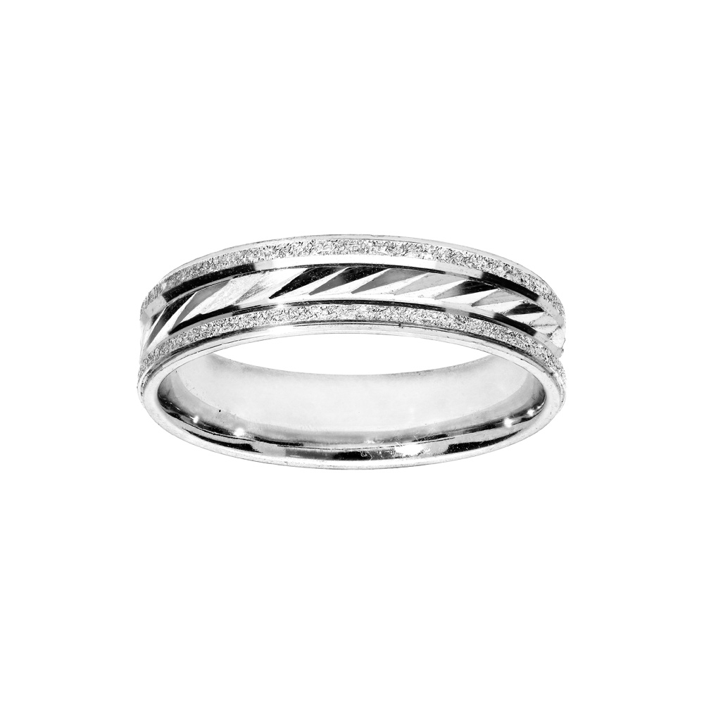 Bague / Alliance En Argent 925 Rodiée - Neuve De Stock Pronuptia - Taille 55