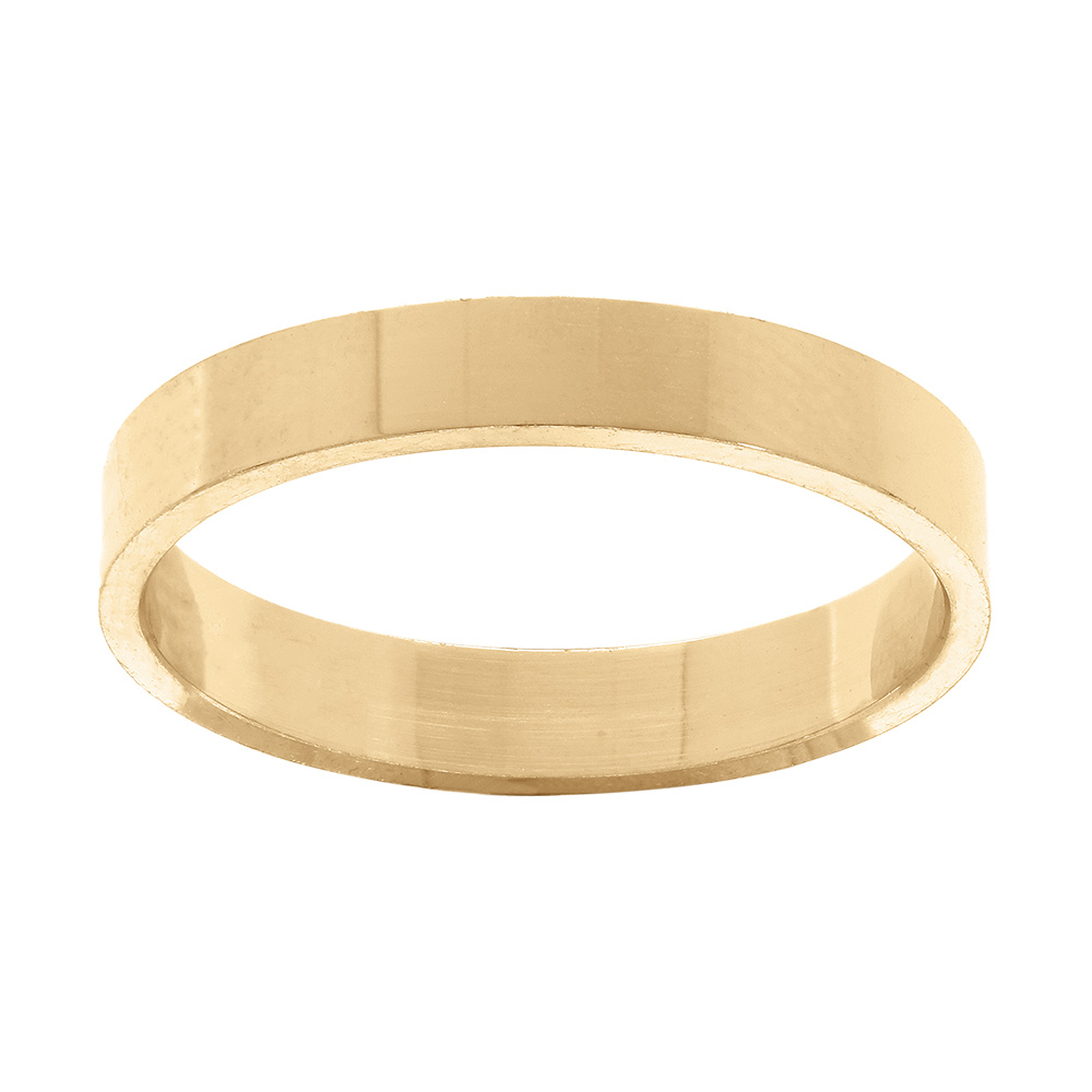 Alliance en plaqu� or ruban largeur 3mm - Vue 1