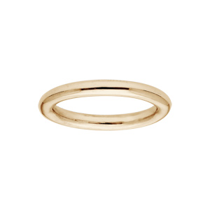 Alliance en vermeil fil rond massif largeur 3mm - Vue 1