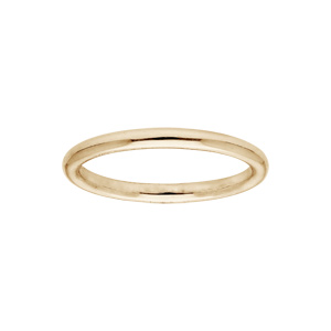 Alliance en vermeil massif fil rond largeur 2mm - Vue 1