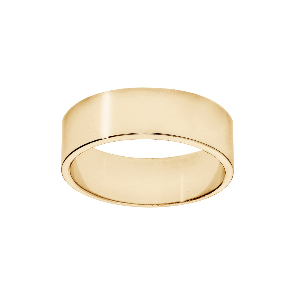 Alliance ruban en vermeil 7mm - Vue 1
