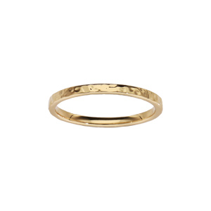 Bague 2mm en vermeil style alliance fine martel�e