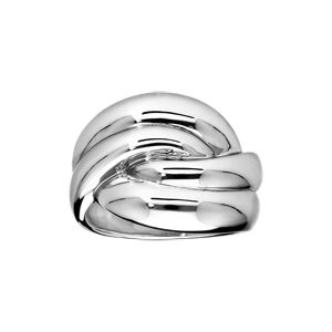 Bague Elixs en argent massif en forme de noeud - Vue 1