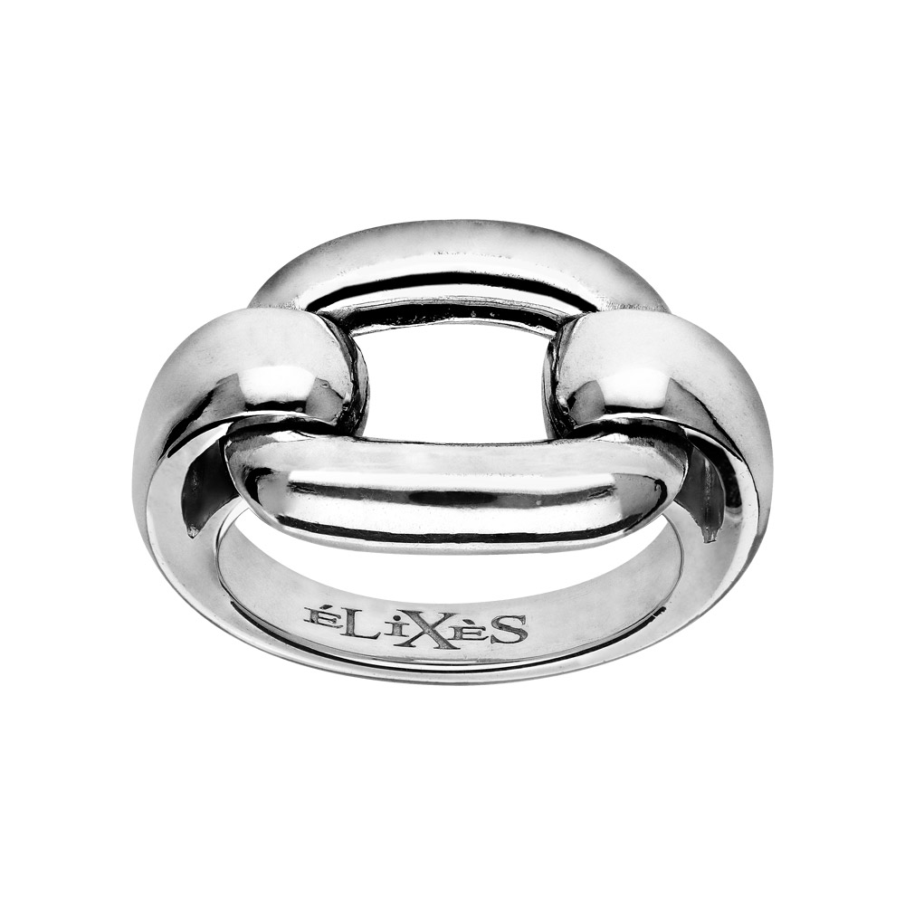 Bague Elix�s en argent rhodi� boucle - Vue 1