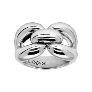 Bague Elixs en argent rhodi nud - Vue 1