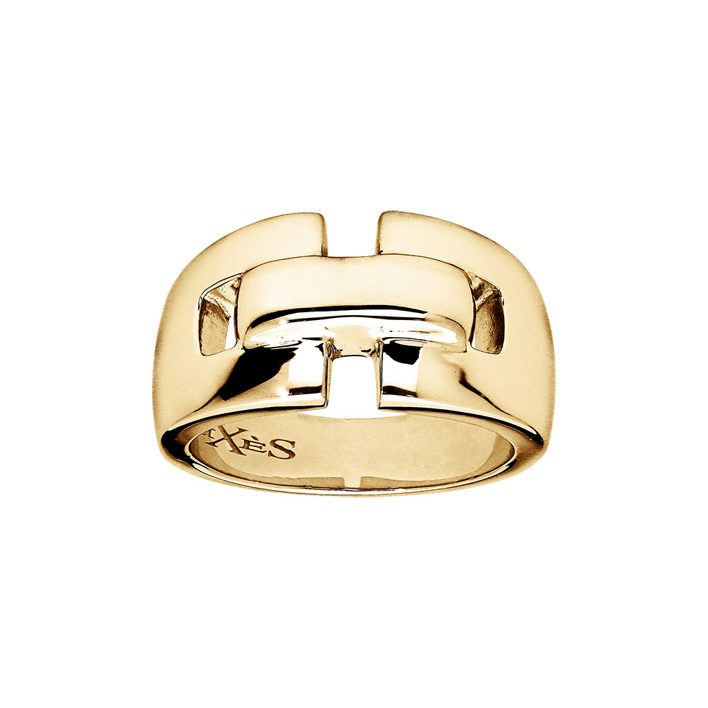 Bague Elix�s en vermeil avec barrette sur le dessus - Vue 1