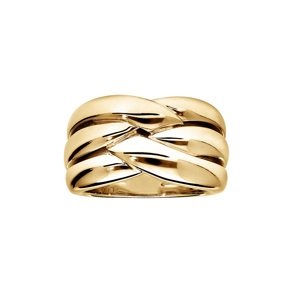 Bague Elix�s en vermeil 3 brins crois�s - Vue 1