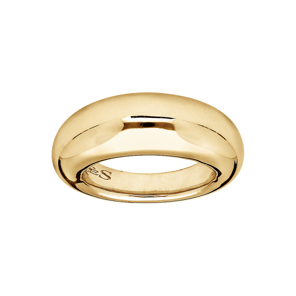 Bague Elix�s en vermeil forme bomb�e style r�tro - Vue 1