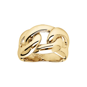 Bague Elixès en vermeil maillons grosse chaine - Vue 1