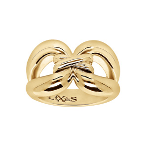 Bague Elixs en vermeil noeud double lien - Vue 1