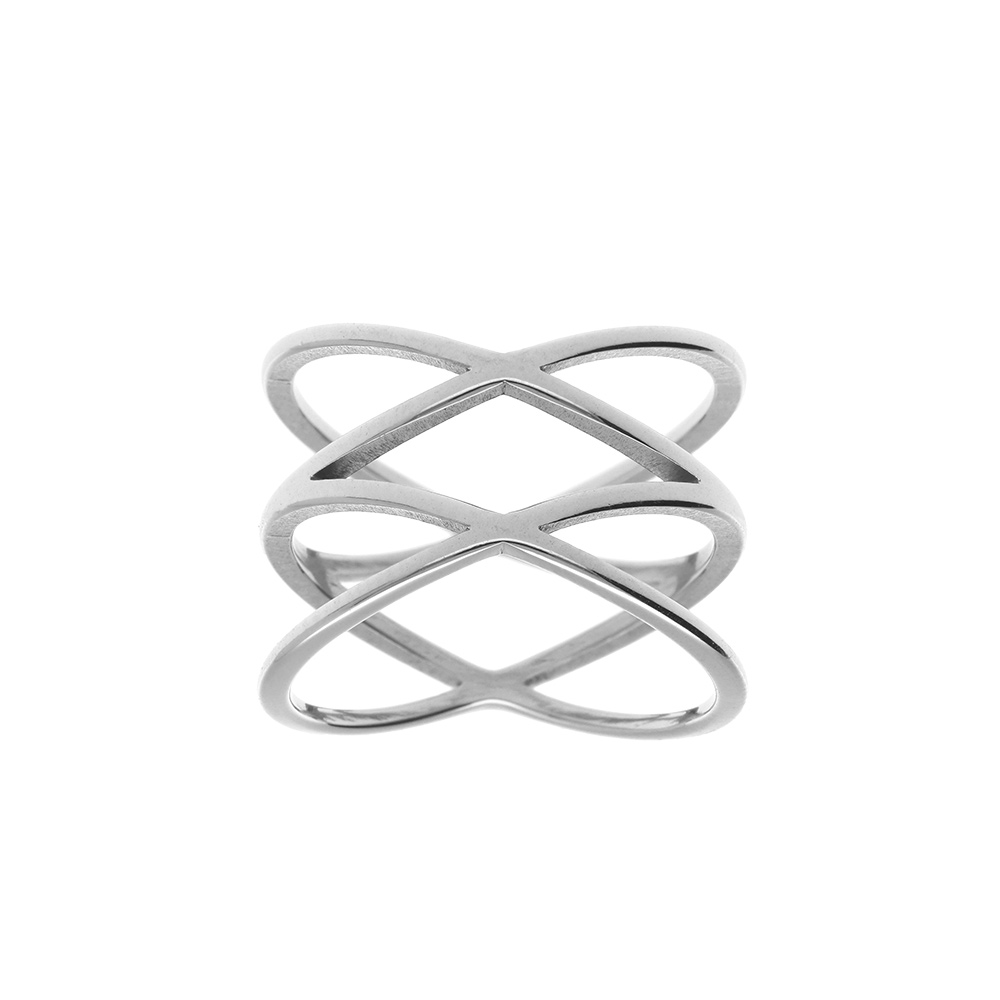 Bague en acier anneaux ouverts - Vue 1