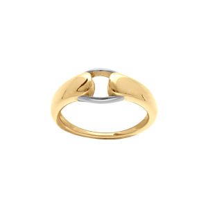 Bague en acier bicolore - Vue 1