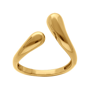 Bague en acier dor rglable