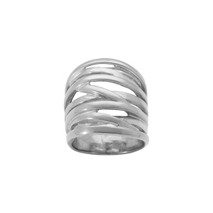 Bague en acier large - Vue 1