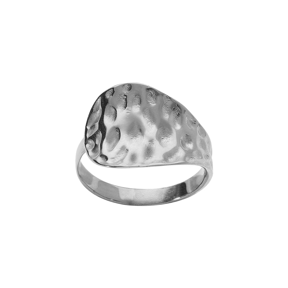 Bague en acier martel�e - Vue 1