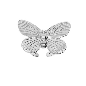 Bague en acier motif papillon - réglable - Vue 1