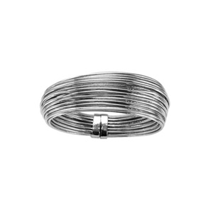 Bague en acier multi fils - Vue 1