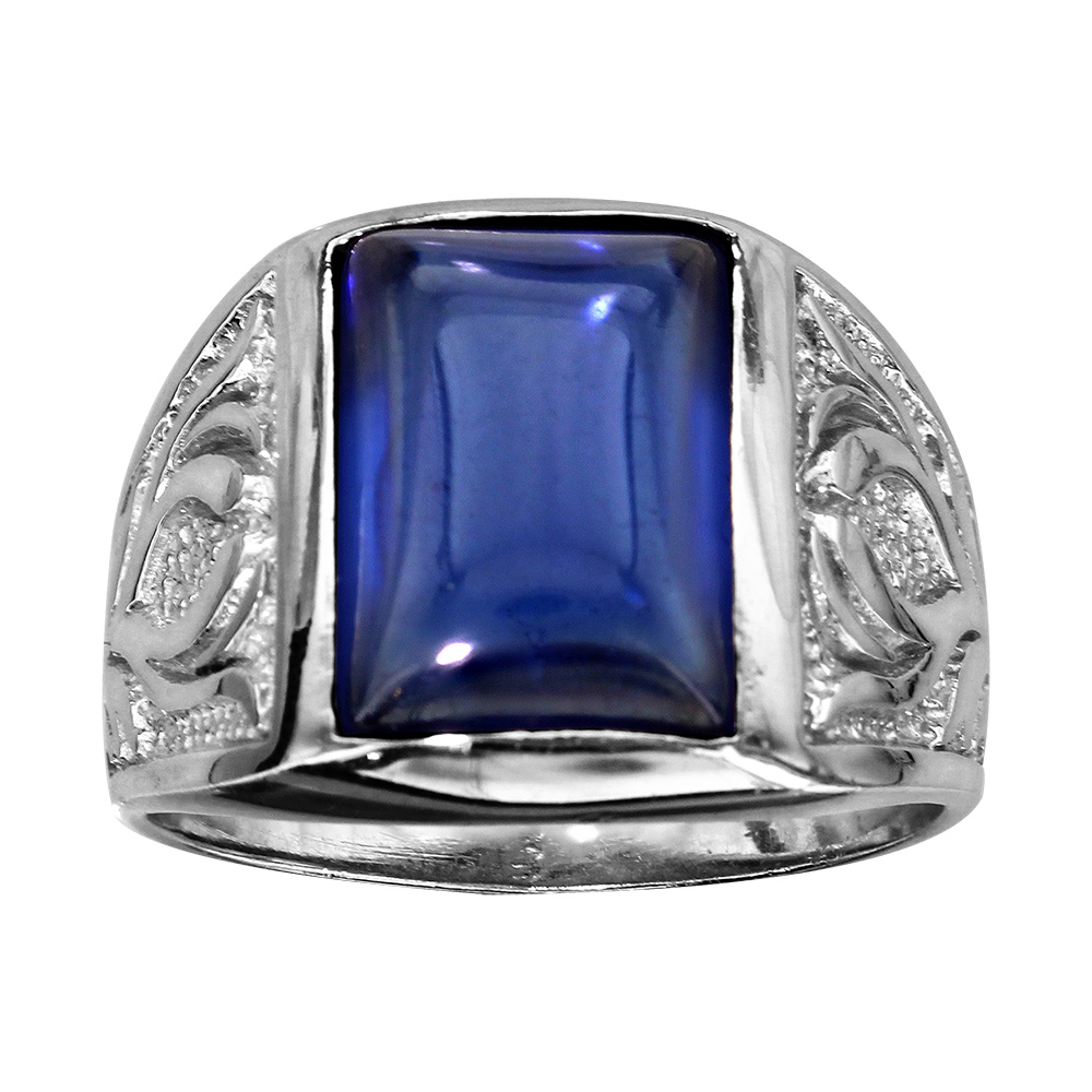 Bague Homme Chevalière En Argent 925 Rhodié - Baroque, Gravure, Neuf Avec étiquettes
