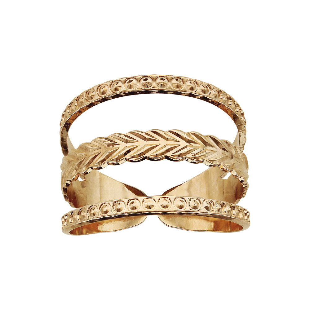 Bague En Plaqué Or - Taille 49, Occasion, Fabrication Française, Bijou Vintage Ou Quotidien