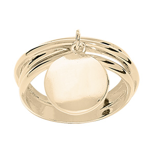 Bague en vermeil avec pampille lisse