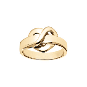 Bague en vermeil coeur à graver - Vue 1