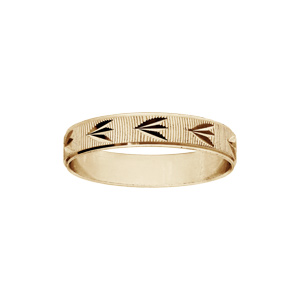 Bague en vermeil diamantée épis largeur 4mm - Vue 1