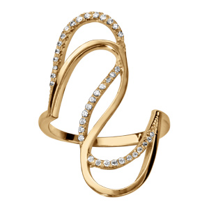 Bague en vermeil double \