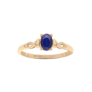 Bague en vermeil motif infini avec Saphir véritable - Vue 1