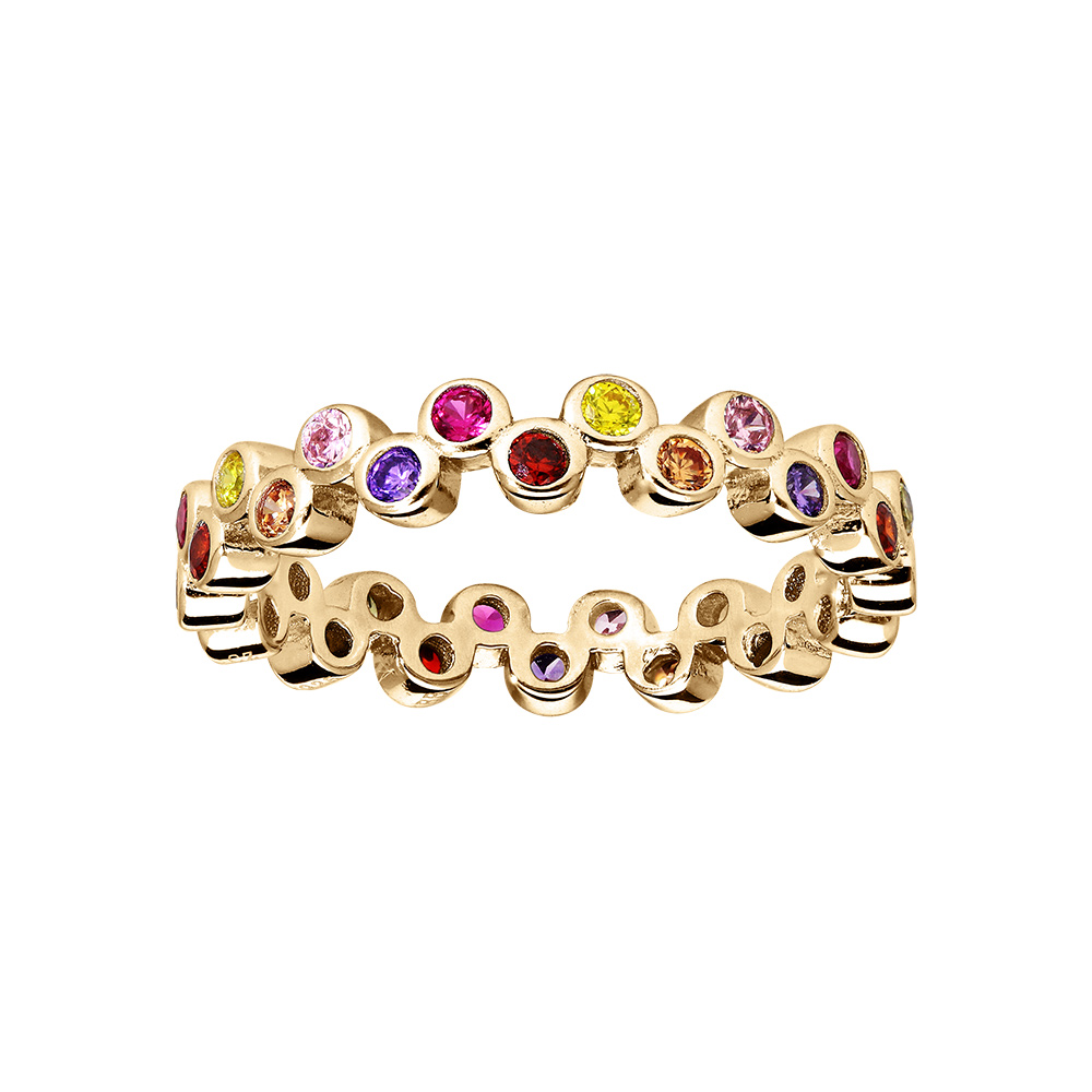 Bague en vermeil multi couleurs - Vue 1