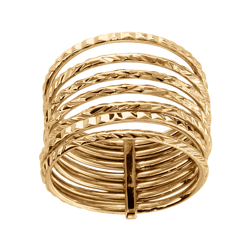 Bague en vermeil semainier diamant�e - Vue 1