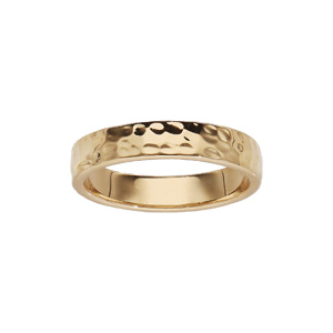 Bague en vermeil style alliance martele - Vue 1