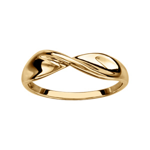 Bague en vermeil torsade lisse - Vue 1