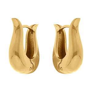 Boucles d'oreille en acier dor articules - 16mm