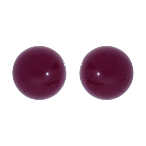 Boucles d\'oreille en argent passiv boule en pierre Agate violette et fermoir poussette - Vue 1