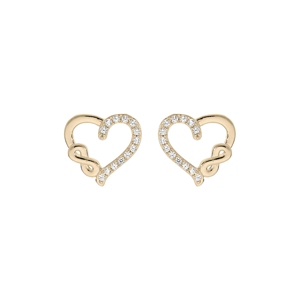 Boucles d'oreilles cœurs sacrés plaqué or | Atelier de famille