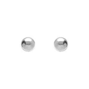 Boucles d'oreille tige en acier boule 4mm