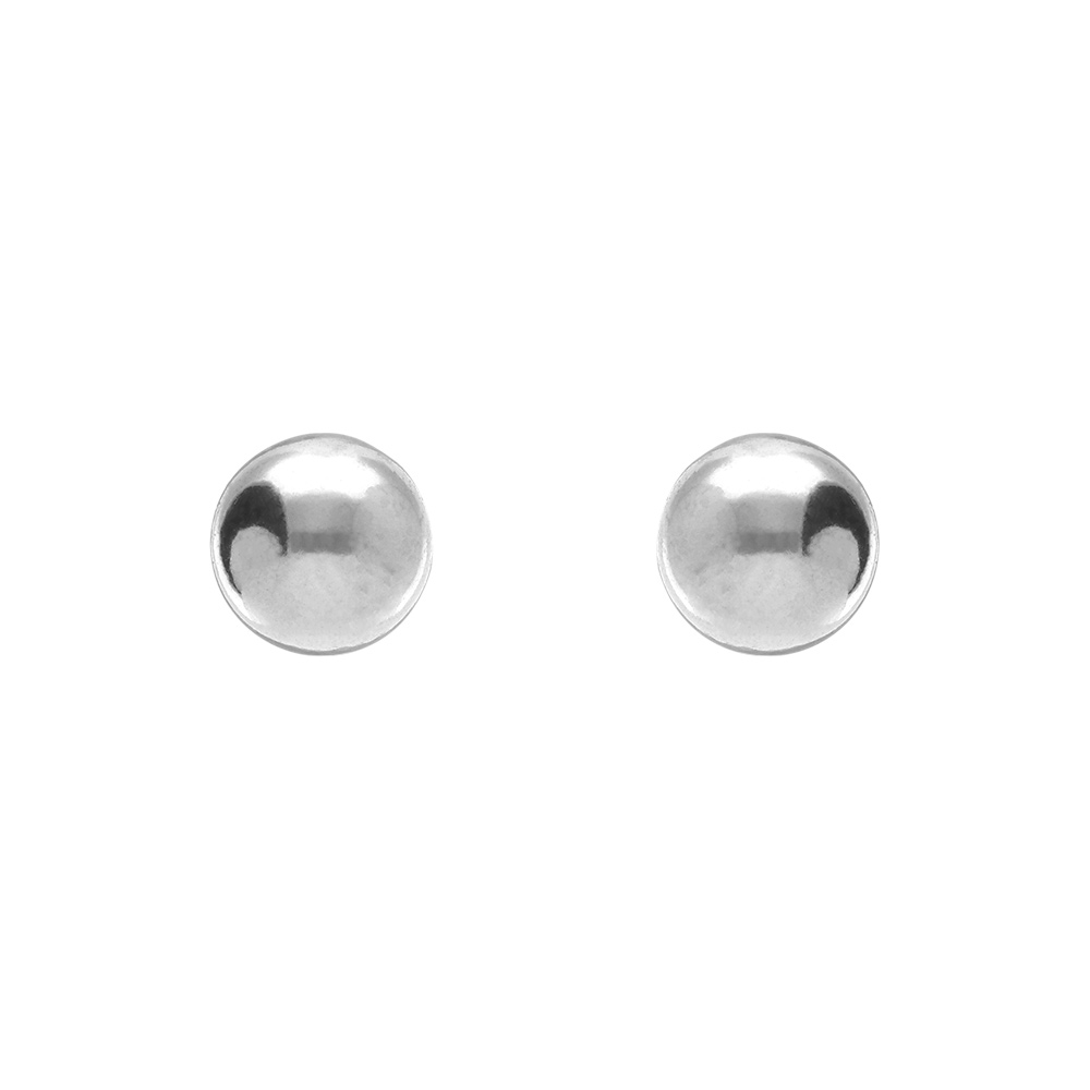 Boucles d\'oreille tige en acier boule 5mm - Vue 1