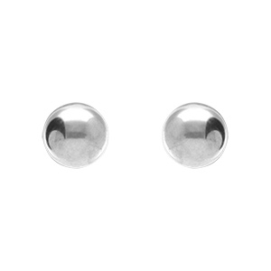Boucles d'oreille tige en acier boule 6mm