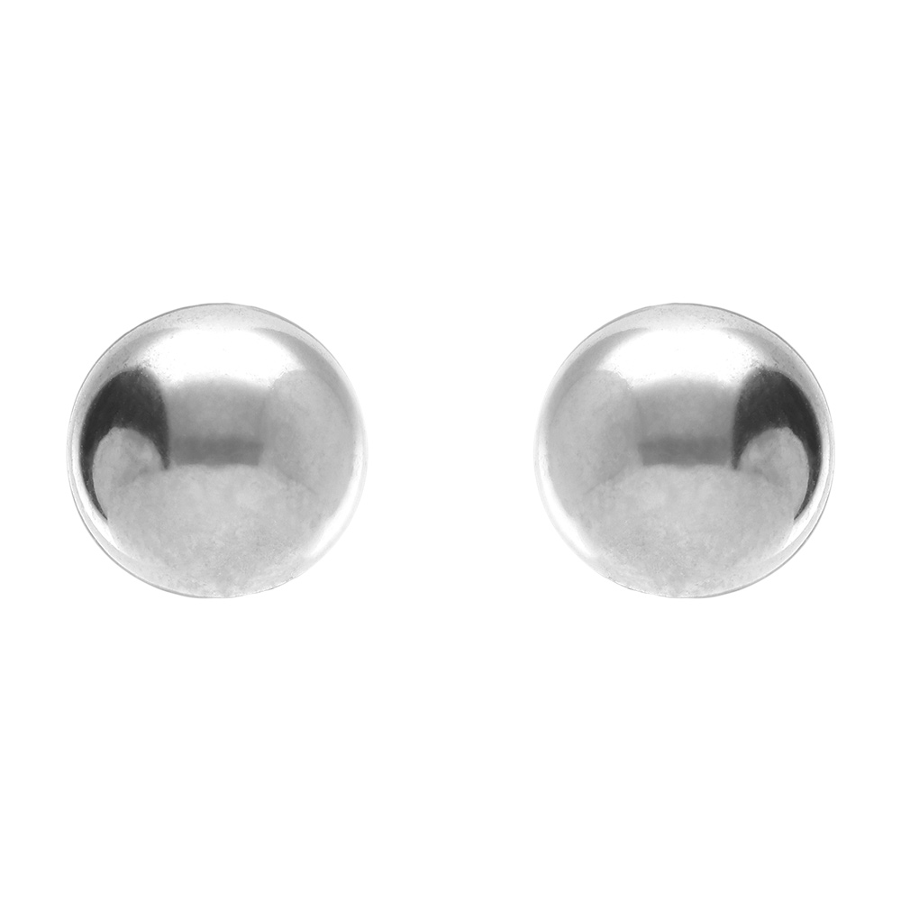 Boucles d\'oreille tige en acier boule 8mm - Vue 1