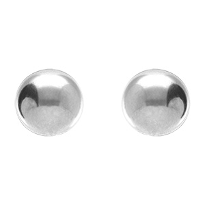 Boucles d'oreille tige en acier boule 8mm
