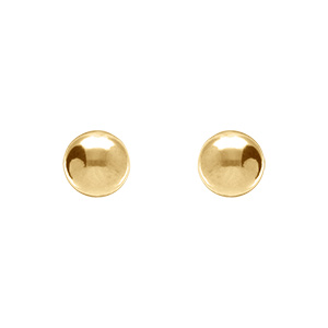 Boucles d'oreille tige en acier dor� boule 5mm
