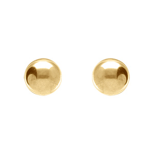 Boucles d'oreille tige en acier dor� boule 6mm