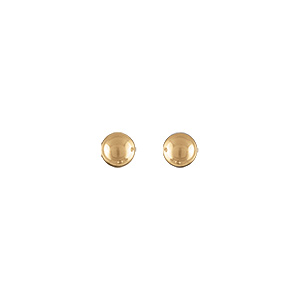 Boucles d'oreille tige en acier dor boule 7mm