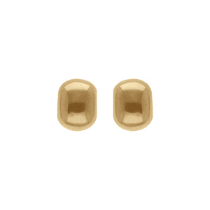 Boucles d'oreille tige en acier doré demi créoles Boucles d'oreille tige en acier doré demi créoles